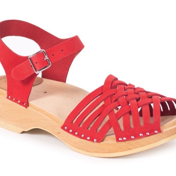 Troentorp Clog "Anna" in Red Nubuck - Picture 1 of 1